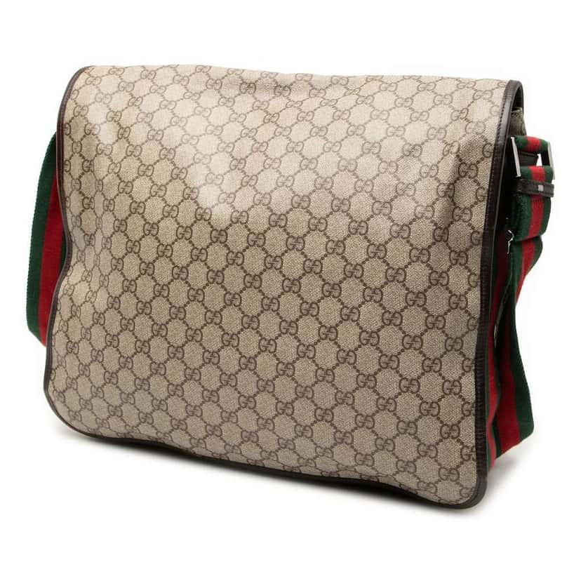 Gucci GG Supreme Web Crossbody Brown Canvas Very good condition - Back View