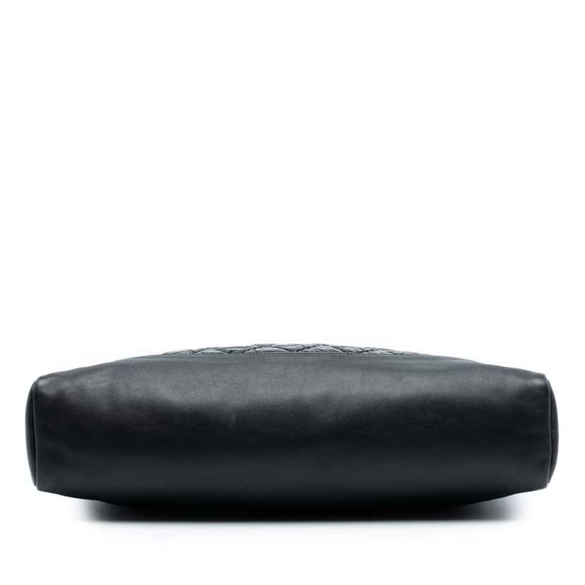 Chanel Large Quilted Shiny Aged Calfskin 31 Shopping Bag Black Leather Good condition - Inside View