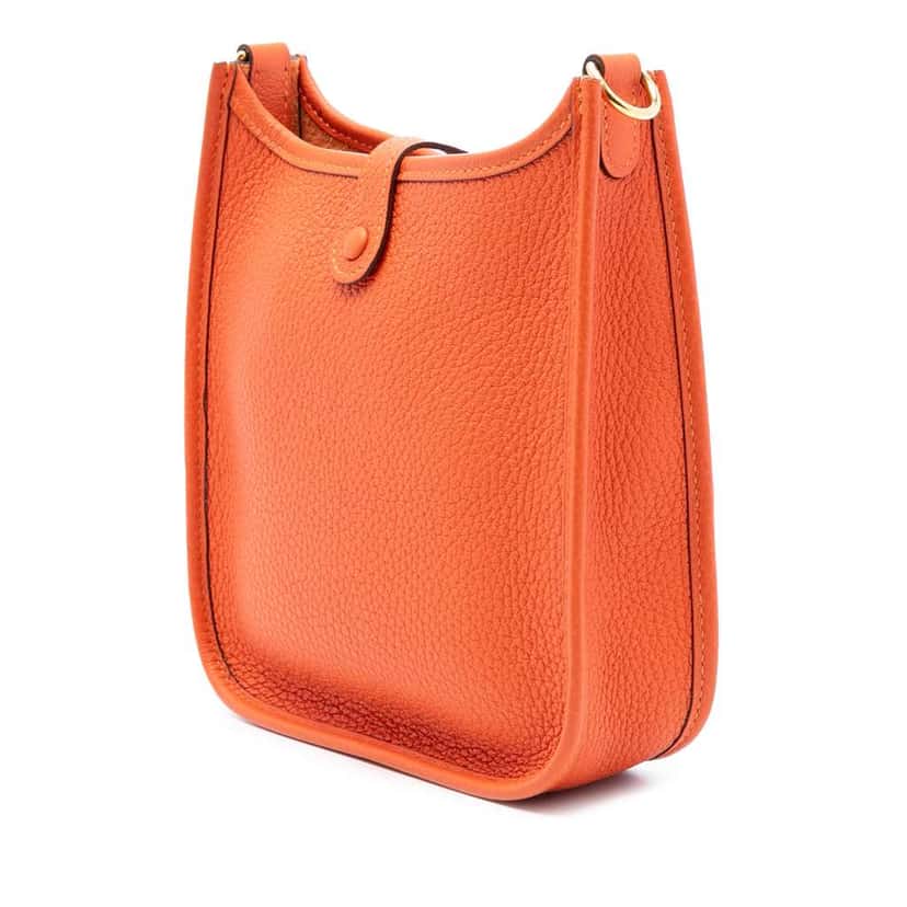 Hermès Clemence Evelyne TPM 16 Orange Leather Good condition - Back View
