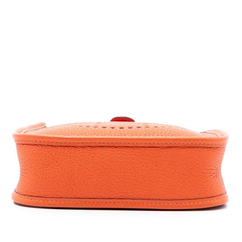 Hermès Clemence Evelyne TPM 16 Orange Leather Good condition - Inside View
