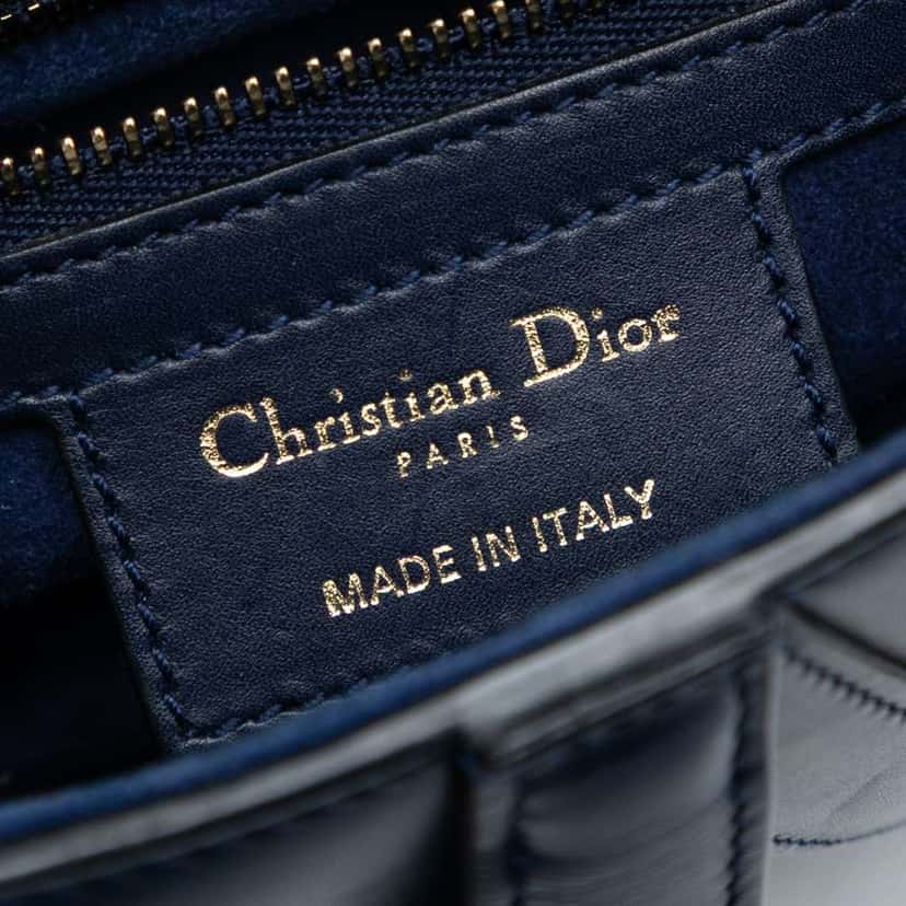 Dior Leather Saddle Bag Blue Leather Very good condition - Box View