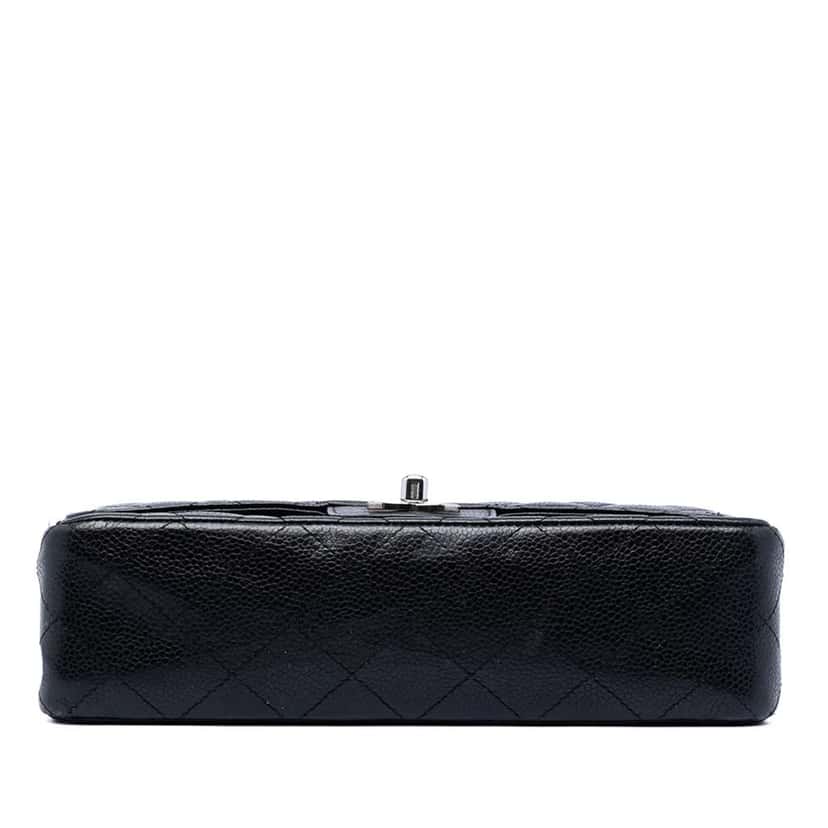 Chanel Small Classic Caviar Double Flap Black Leather Very good condition - Back View