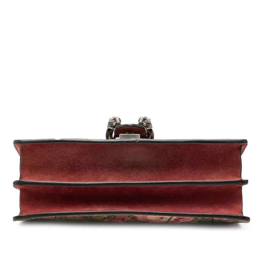 Gucci Small GG Supreme Blooms Dionysus Shoulder Bag Brown Canvas Very good condition - Inside View