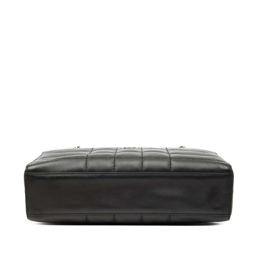 Chanel CC Choco Bar Lambskin Chain Shoulder Bag Black Leather Good condition - Inside View