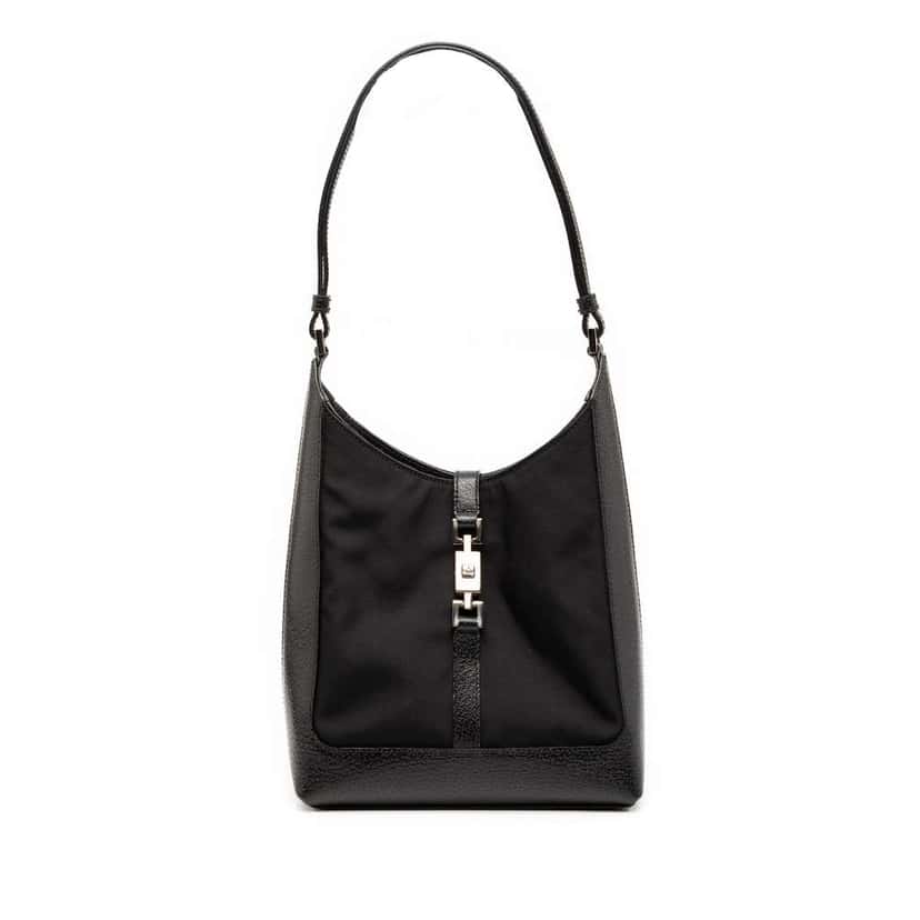 Gucci Canvas Jackie Shoulder Bag Black Canvas Very good condition - Front View