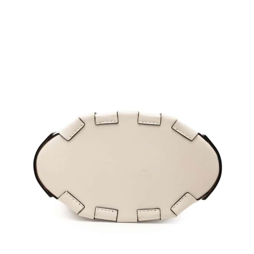 Loewe Calfskin Bamboo Bucket Bag White Leather Very good condition - Inside View