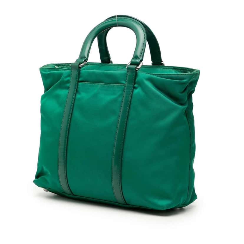 Prada Tessuto Convertible Tote Green Good condition - Back View