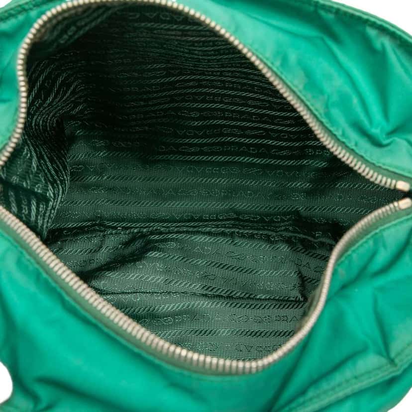 Prada Tessuto Convertible Tote Green Good condition - Model View