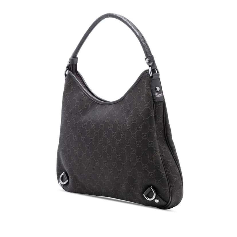 Gucci GG Denim Abbey D Ring Shoulder Bag Brown Denim Very good condition - Back View