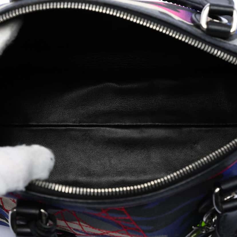 Dior Anselm Reyle Canvas Camouflage Boston Bag Blue Canvas Very good condition - Model View