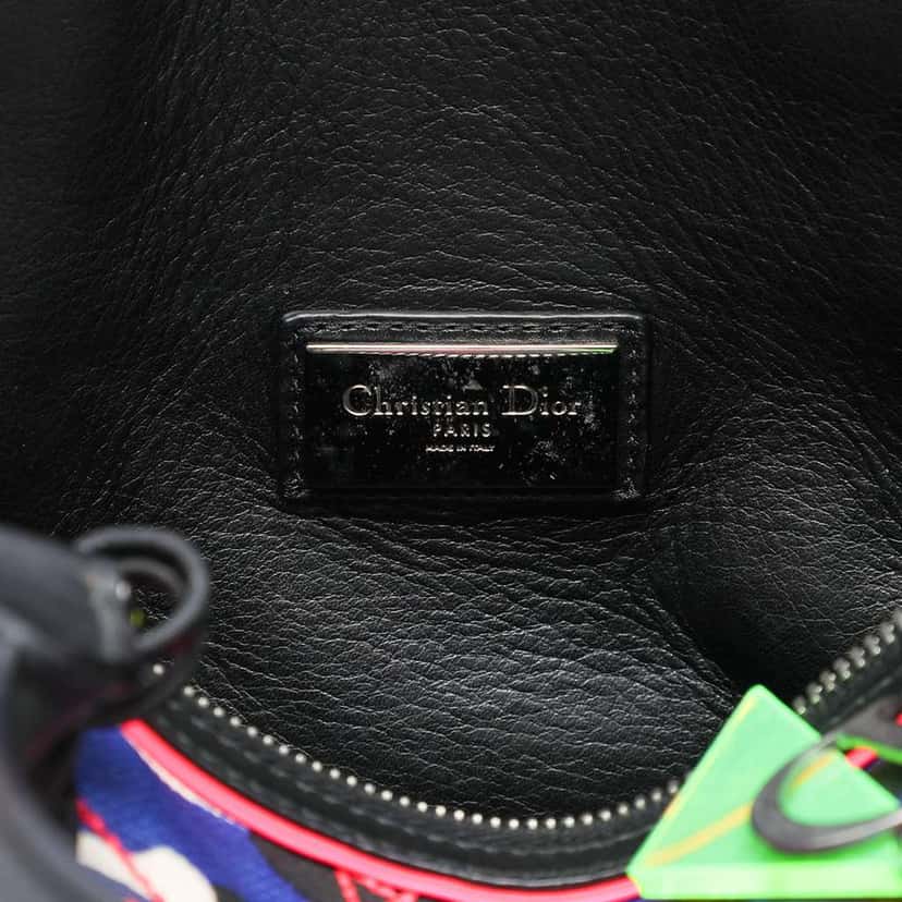 Dior Anselm Reyle Canvas Camouflage Boston Bag Blue Canvas Very good condition - Box View