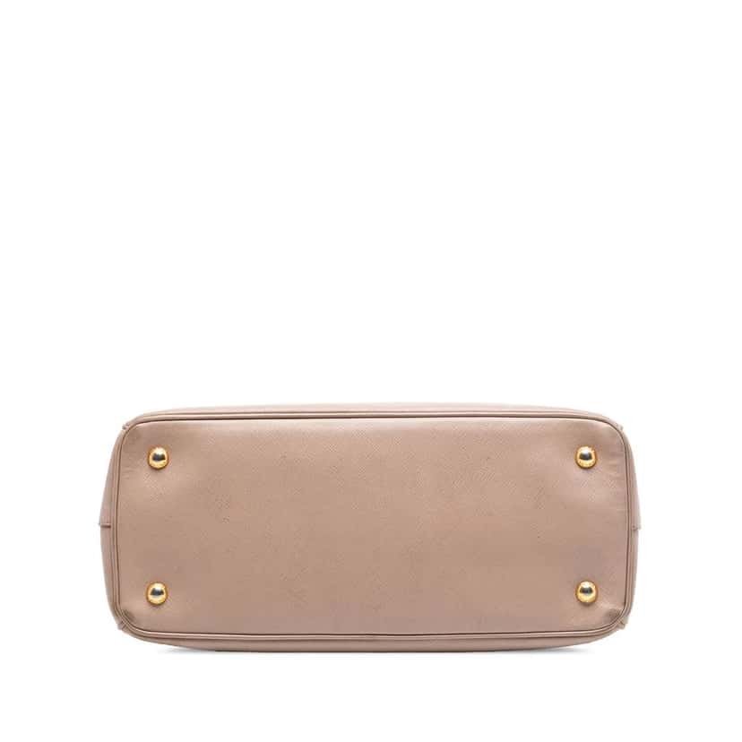 Prada Large Saffiano Lux Galleria Double Zip Satchel Brown Leather Very good condition - Inside View