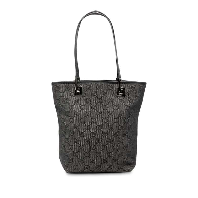 Gucci GG Denim  Shoulder Bag Grey Denim Good condition - Front View