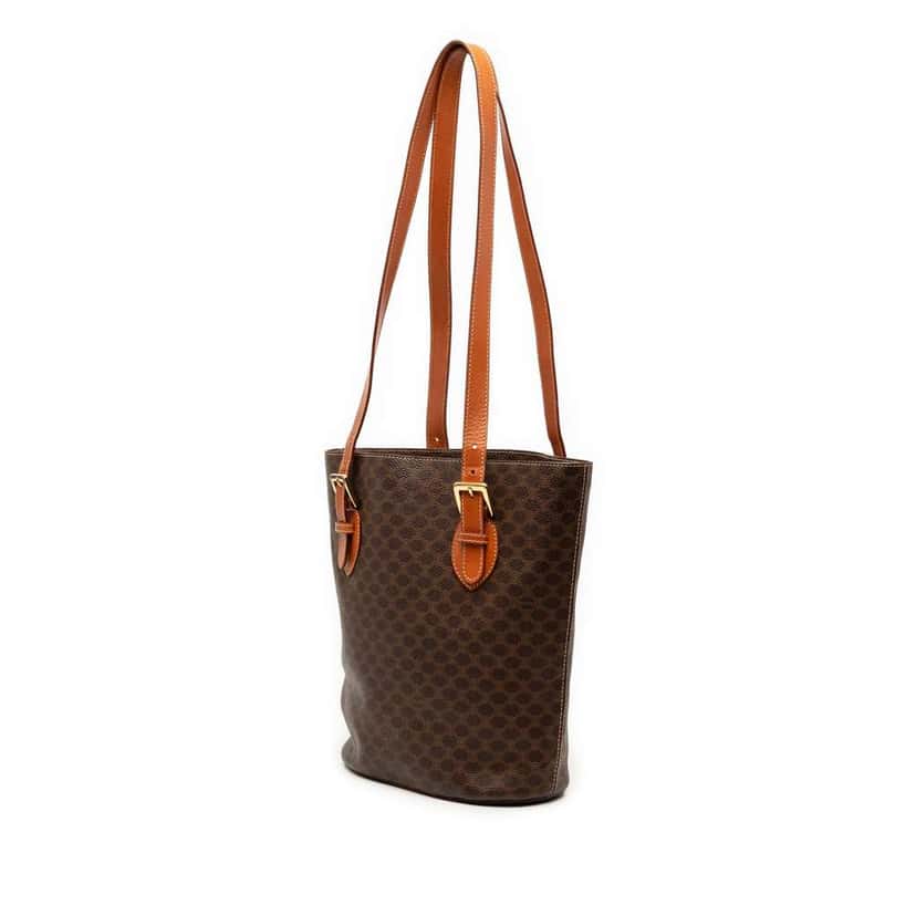 Celine Macadam Coated Canvas Tote Brown Canvas Good condition - Back View