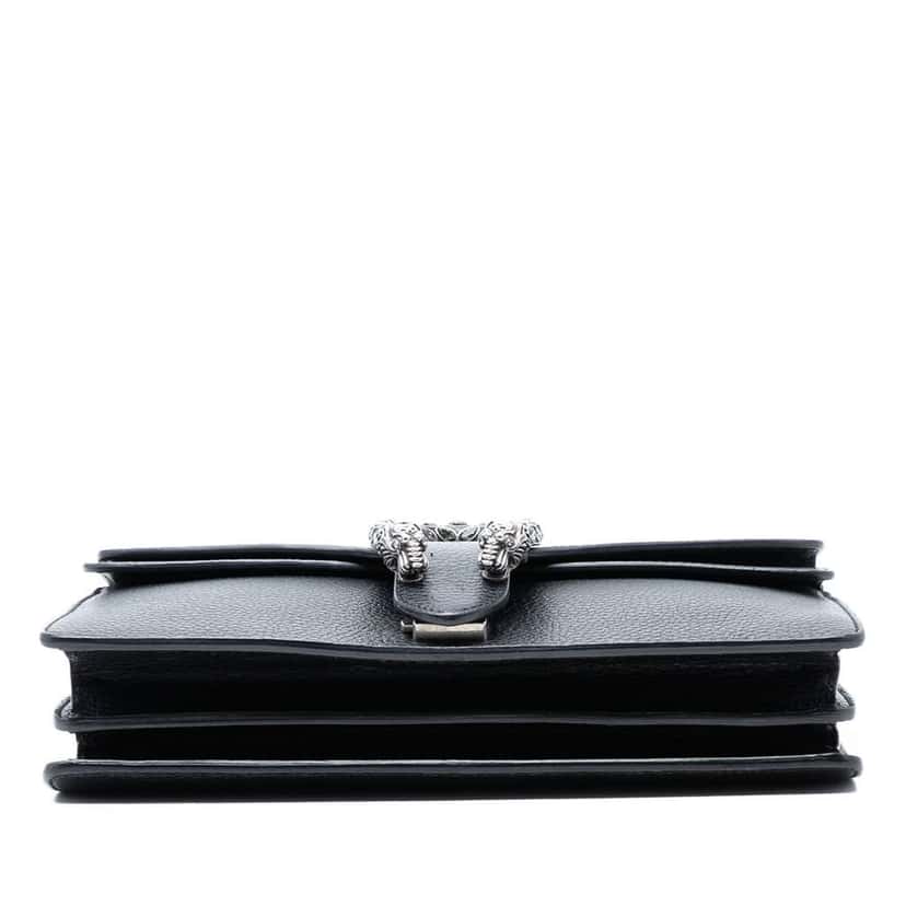 Gucci Medium Leather Dionysus Shoulder Bag Black Leather Very good condition - Inside View