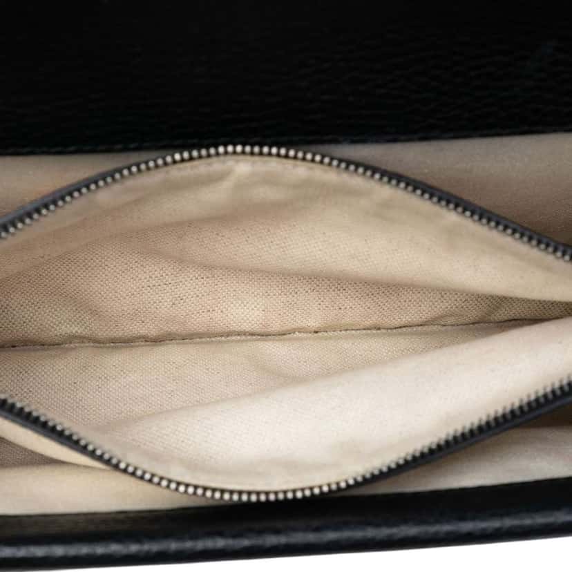 Gucci Medium Leather Dionysus Shoulder Bag Black Leather Very good condition - Model View