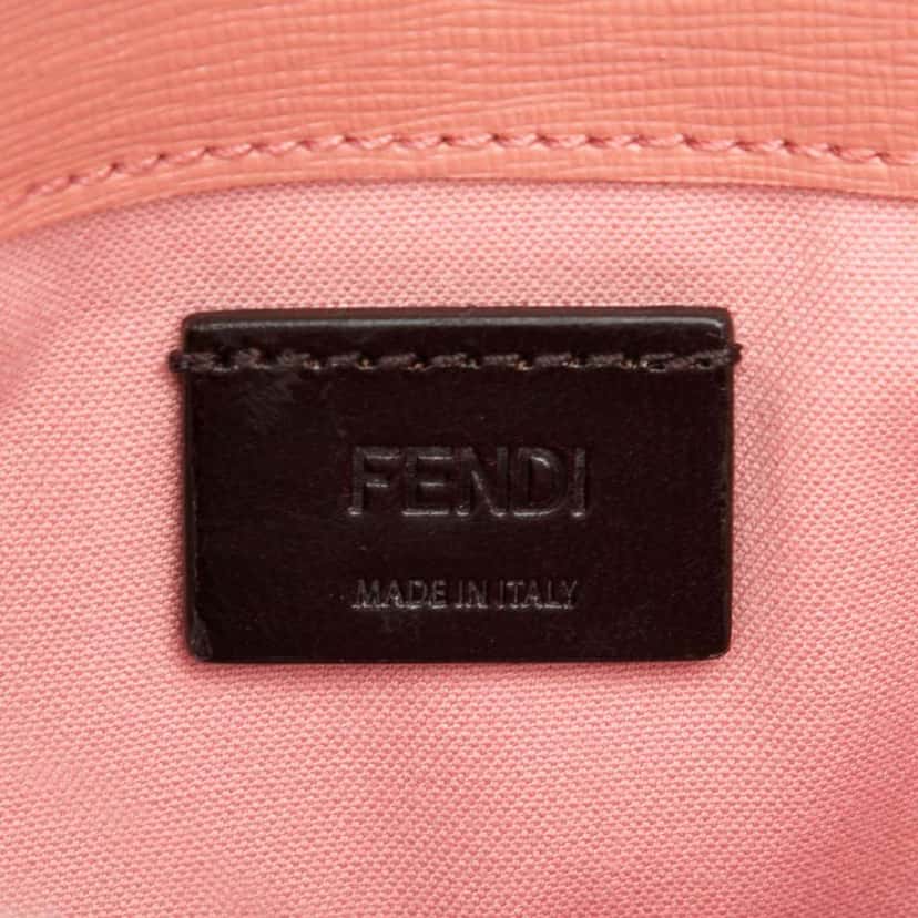 Fendi Leather Crystal Eye Monster Tube Wallet On Chain Pink Leather Very good condition - Box View