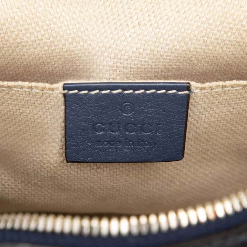 Gucci Patent Soho Disco Crossbody Blue Leather Good condition - Box View