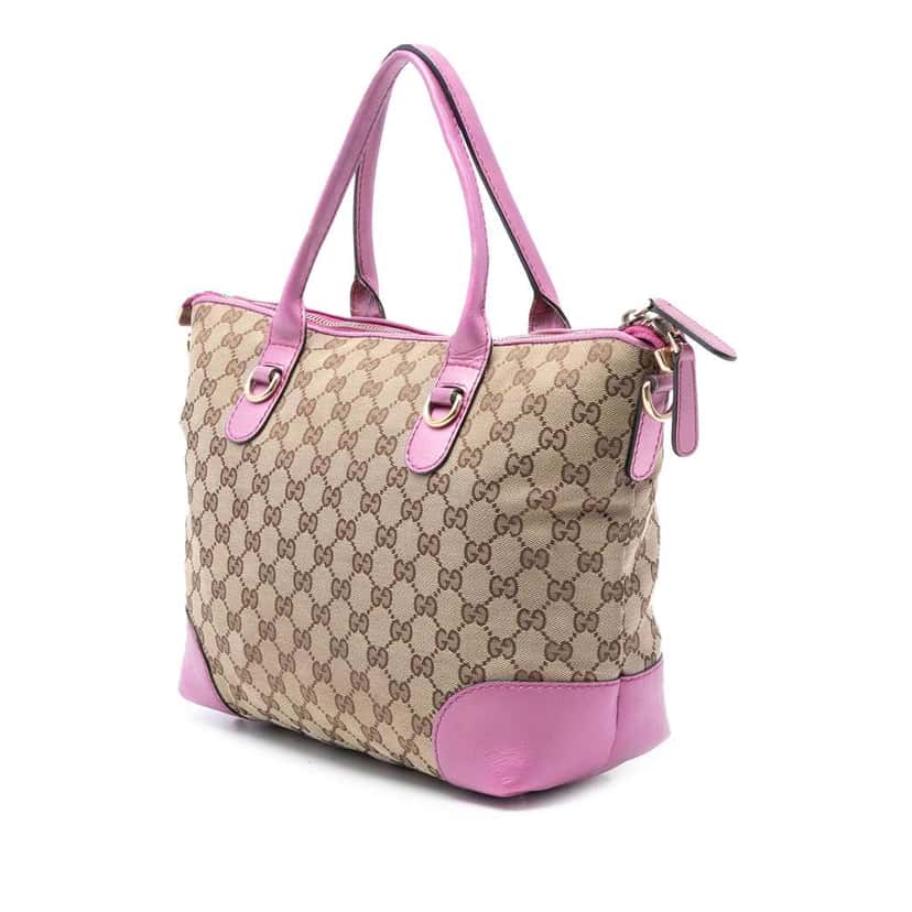 Gucci GG Canvas Heart Bit Satchel Brown Canvas Very good condition - Back View