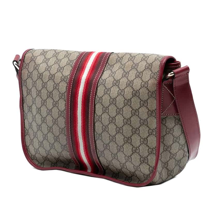 Gucci GG Supreme Web Crossbody Brown Canvas Very good condition - Back View