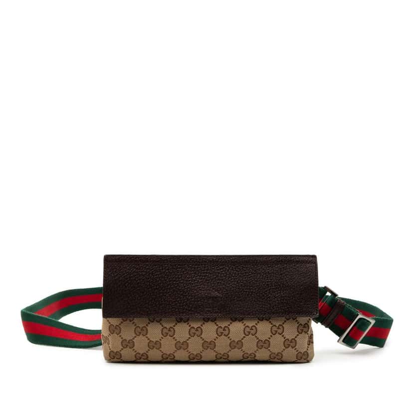 Gucci GG Canvas Web Crossbody Brown Canvas Very good condition - Front View