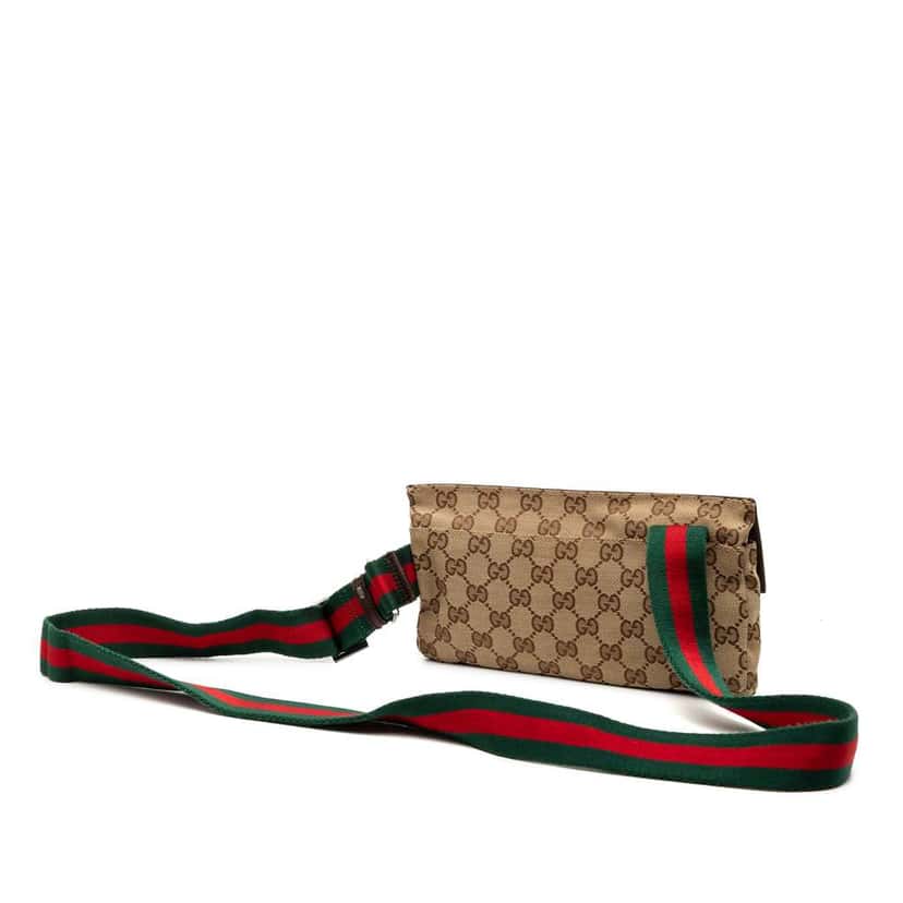 Gucci GG Canvas Web Crossbody Brown Canvas Very good condition - Back View