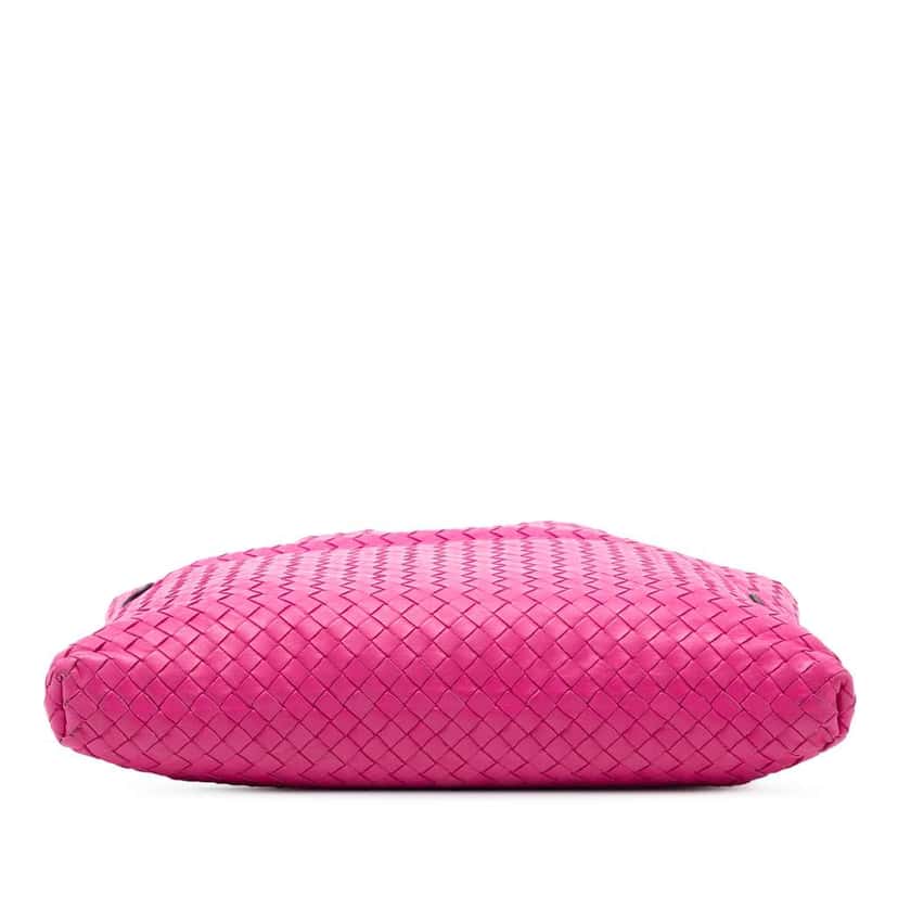 Bottega Veneta Nappa Intrecciato Fold Over Tote Pink Leather Very good condition - Inside View