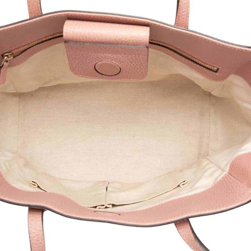 Gucci Medium Dollar Calfskin Swing Tote Pink Leather Very good condition - Model View