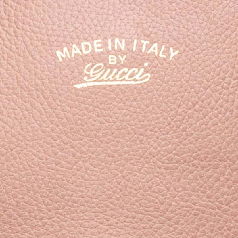 Gucci Medium Dollar Calfskin Swing Tote Pink Leather Very good condition - Box View