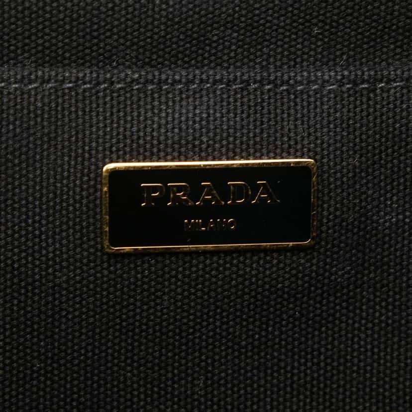 Prada Canvas Canapa Logo Satchel Black Canvas Very good condition - Box View
