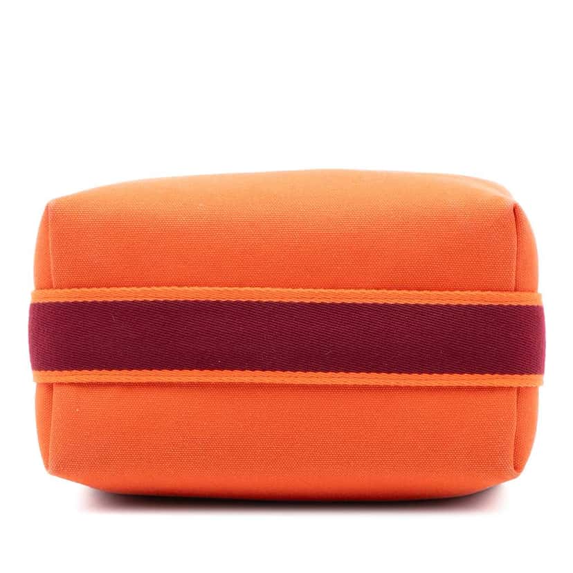 Hermès Small Toile Bride A Brac Case Orange Canvas Good condition - Inside View