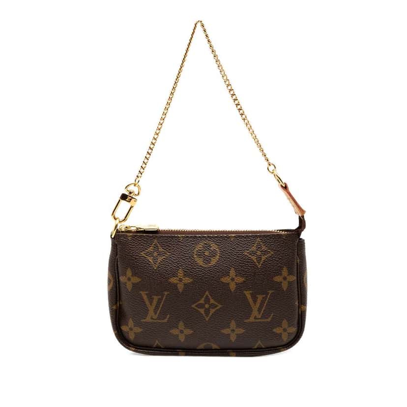 Louis Vuitton Monogram Mini Pochette Accessoires Brown Very good condition - Front View