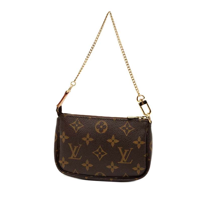 Louis Vuitton Monogram Mini Pochette Accessoires Brown Very good condition - Back View