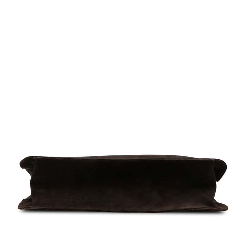 Gucci Suede Shoulder Bag Brown Leather Good condition - Inside View