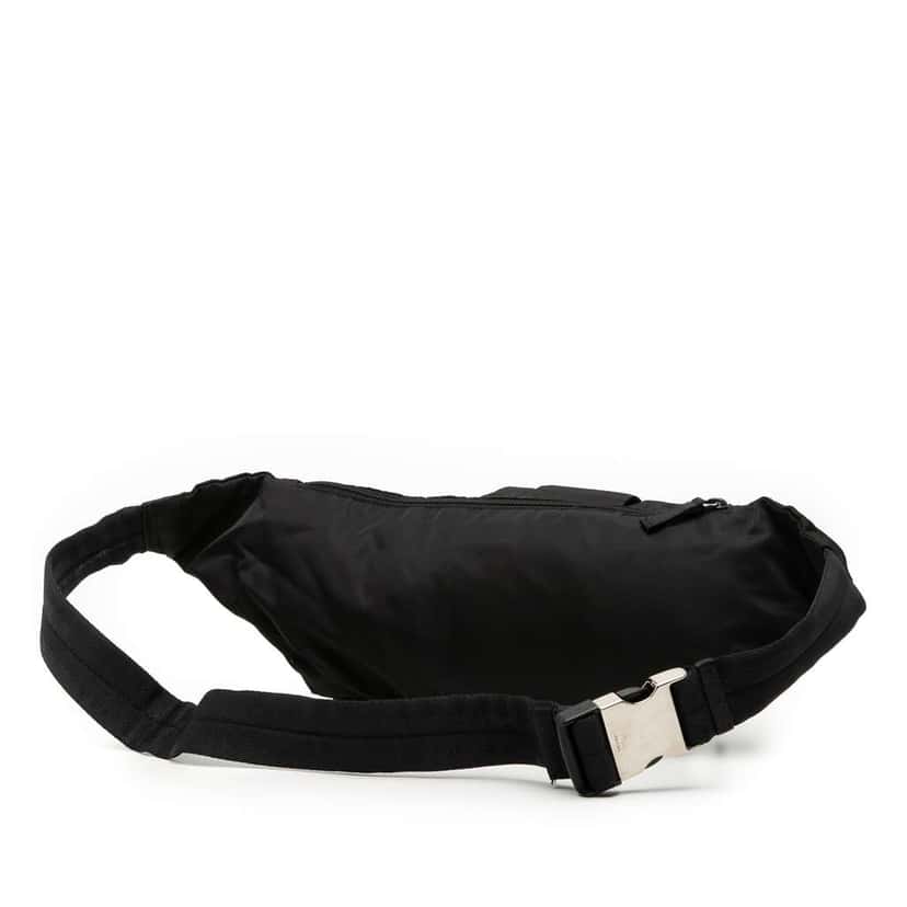 Prada Tessuto Multi Pocket Belt Bag Black Very good condition - Back View