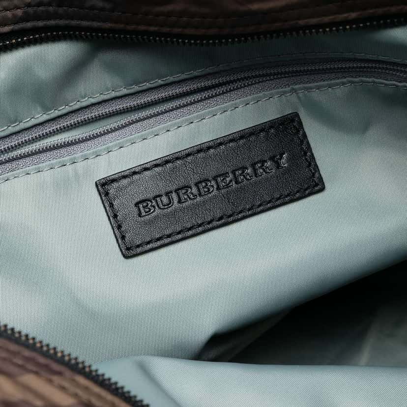 Burberry Supernova Check Nylon Buckleigh Tote Brown Very good condition - Box View