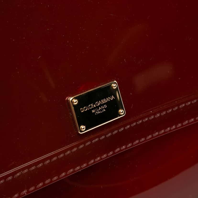 Dolce & Gabbana Medium PVC Miss Sicily Satchel Red Good condition - Box View
