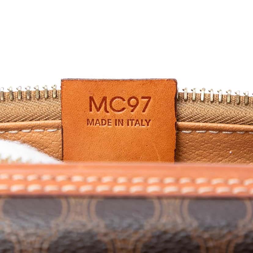 Celine Macadam Coated Canvas Pouch Brown Canvas Good condition - Box View