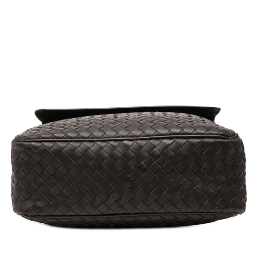 Bottega Veneta Nappa Intrecciato Front Pocket Crossbody Brown Leather Good condition - Inside View