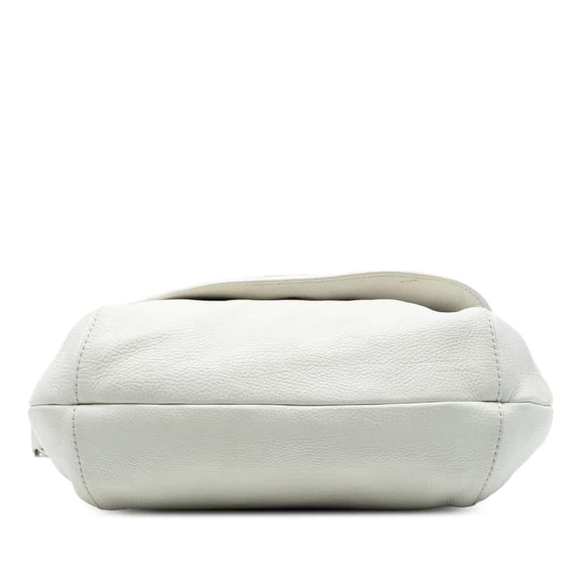 Gucci Large Calfskin Techno Horsebit Satchel White Leather Good condition - Inside View