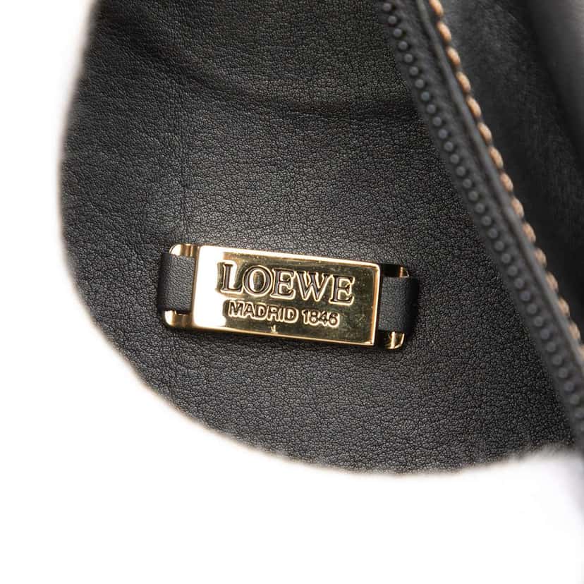 Loewe Leather Anton Sling Bag Black Leather Very good condition - Box View