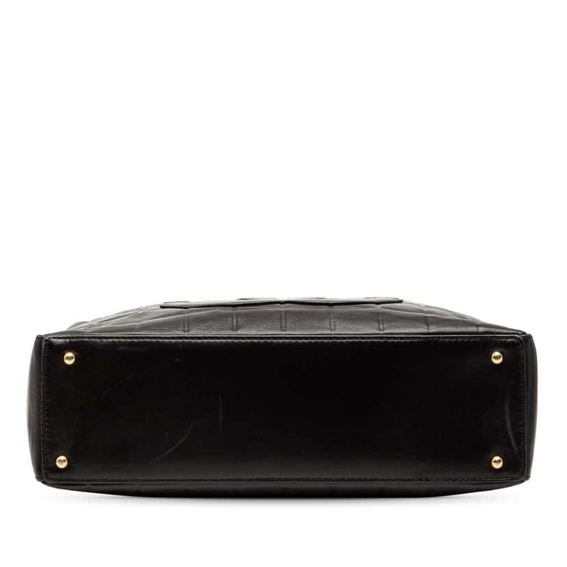 Chanel Medium Lambskin Chocolate Bar Shoulder Bag Black Leather Good condition - Inside View