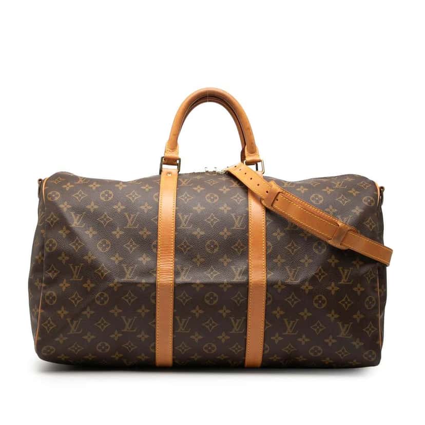 Louis Vuitton Monogram Keepall Bandouliere 50 Brown Good condition - Front View
