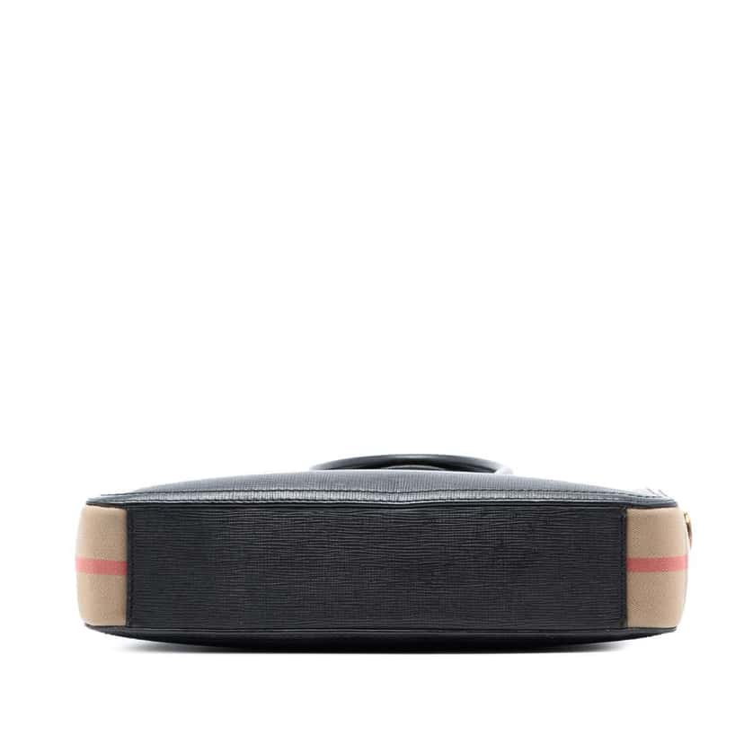 Burberry Leather and Mega Check Canvas Banwell Tote Black Leather Very good condition - Inside View