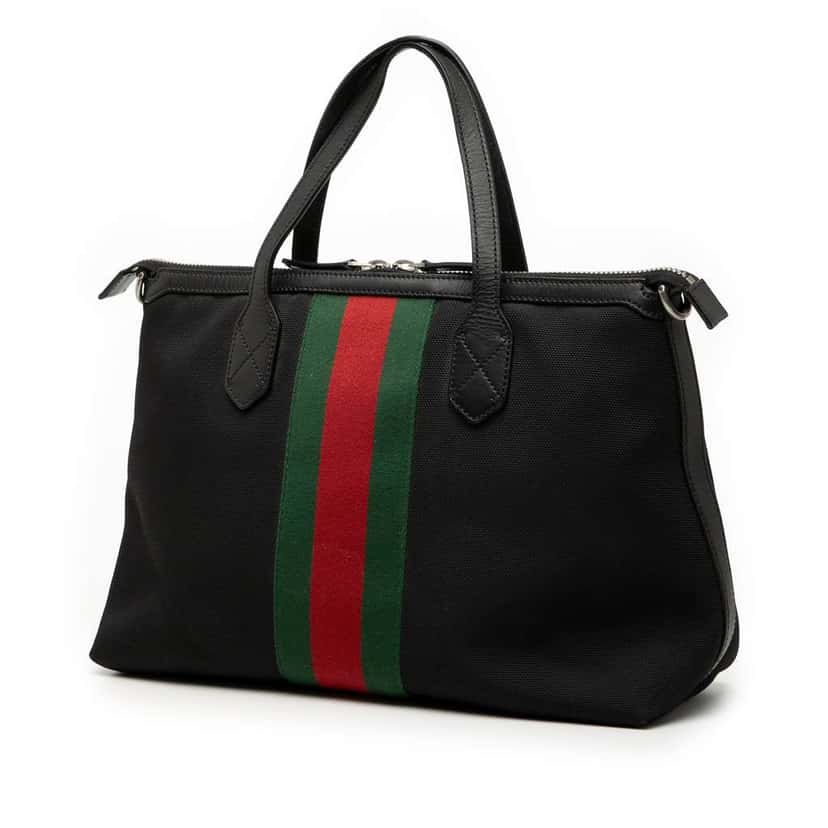 Gucci Canvas Techno Web Satchel Black Canvas Very good condition - Back View