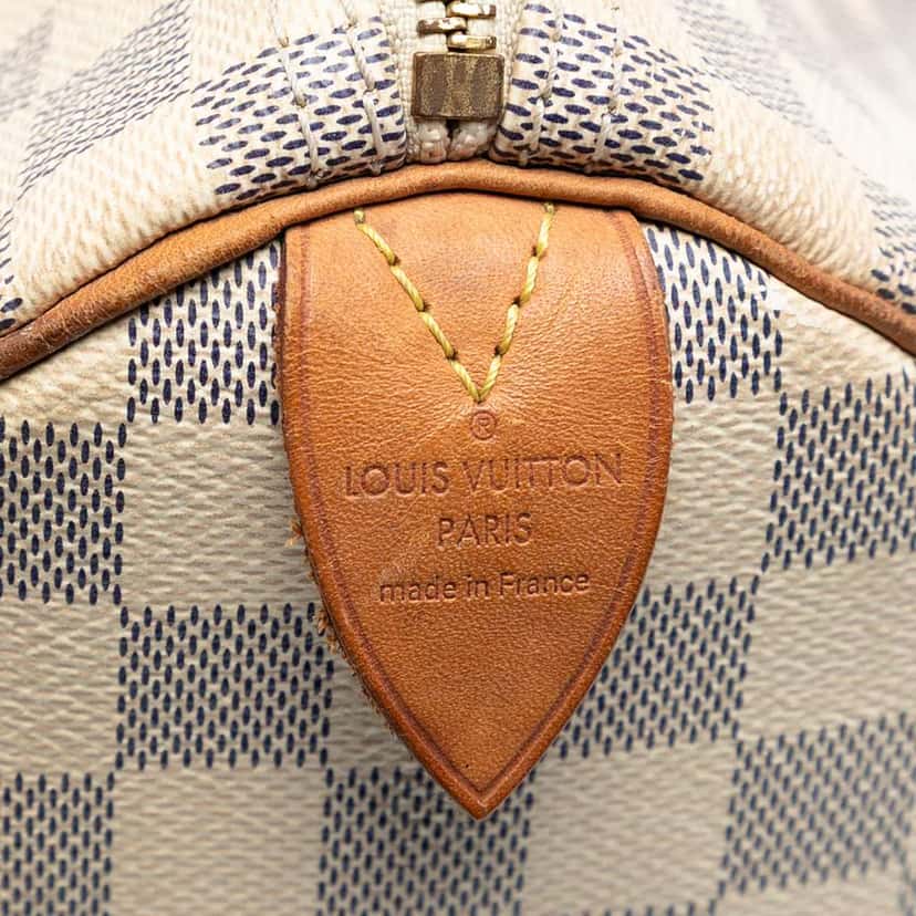 Louis Vuitton Damier Azur Speedy 30 White Very good condition - Box View