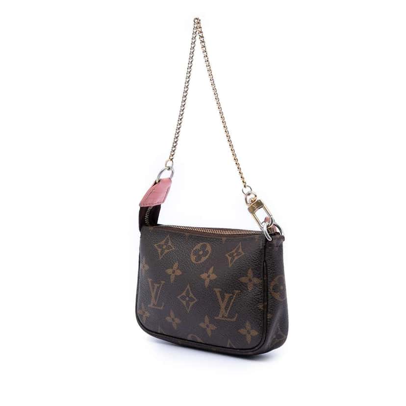 Louis Vuitton Monogram Illustre Mini Pochette Accessories Brown Very good condition - Back View