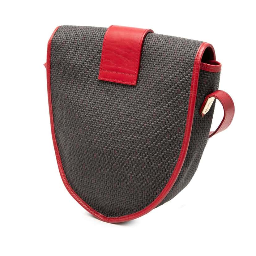 Saint Laurent Coated Canvas Crossbody Grey Canvas Very good condition - Back View