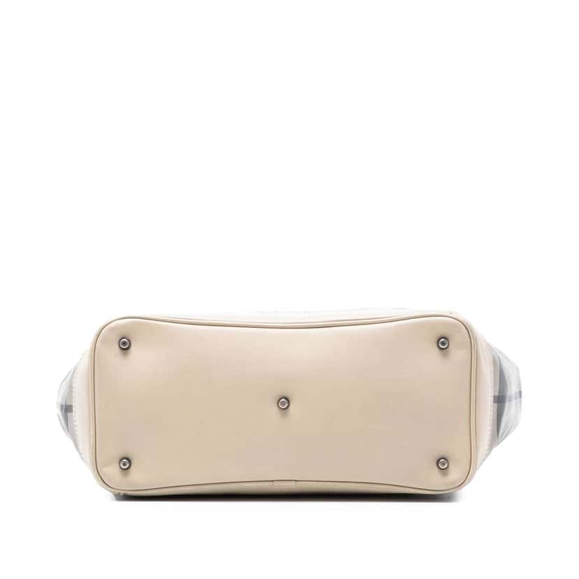 Burberry Smoked Check Coated Canvas Handbag Brown Canvas Very good condition - Inside View