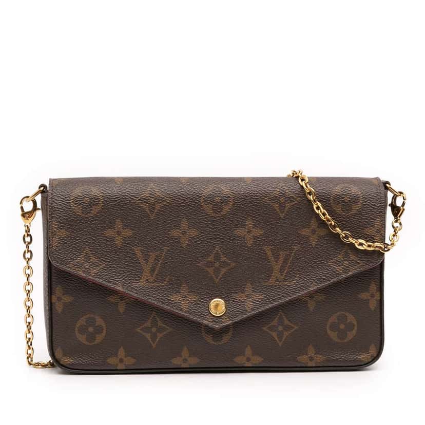 Louis Vuitton Monogram Pochette Felicie Brown Very good condition - Front View